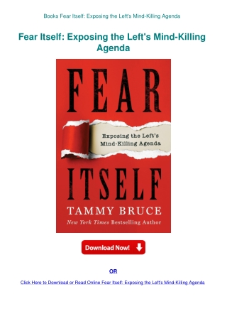 Books Fear Itself Exposing the Left's Mind-Killing Agenda
