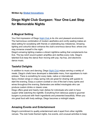 Meta Title_ Memorable Nights at Diego Night Club Gurgaon by Jimmy Asija