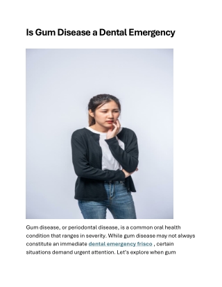 Is Gum Disease a Dental Emergency