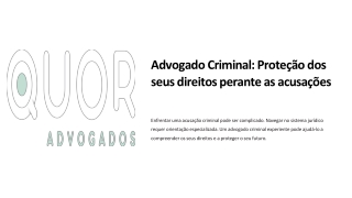 Advogado Criminal
