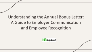 Bonus Letter to Employee