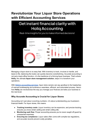 Revolutionize Your Liquor Store Operations with Efficient Accounting Services