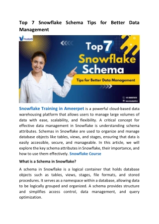 Top Snowflake Training in Ameerpet - Visualpath