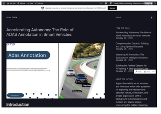 Accelerating Autonomy The Role of ADAS Annotation in Smart Vehicles