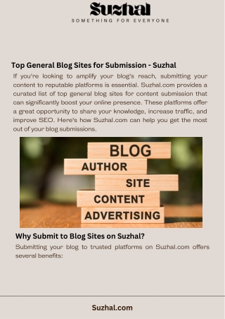 Top General Blog Sites for Submission - Suzhal