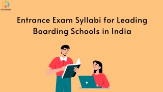 Entrance Exam Syllabi for Leading Boarding Schools in India