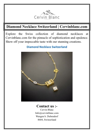 Diamond Necklace Switzerland