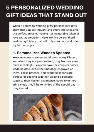 Unique Personalized Wedding Gifts