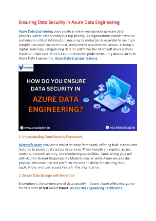 Azure Data Engineering Certification | Azure Data Engineer