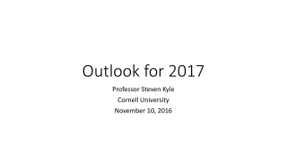 Outlook for 2017