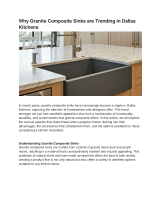 why-granite-composite-sinks-are-trending-in-dallas-kitchens