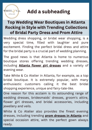 Top Wedding Wear Boutiques in Atlanta Rocking in Style with Trending Collections