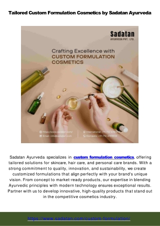 Revolutionizing Beauty with Custom Formulation Cosmetics Through Contract Manufacturing