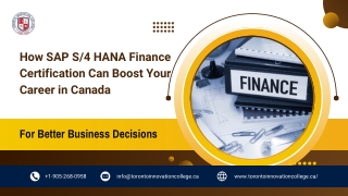 How SAP S4 HANA Finance Certification Can Boost Your Career in Canada