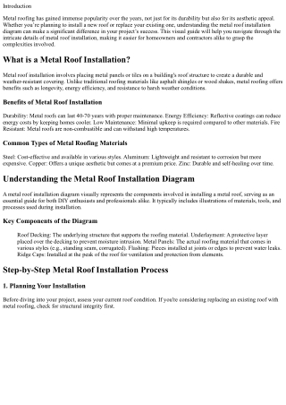 Understanding the Metal Roof Installation Diagram: A Visual Guide