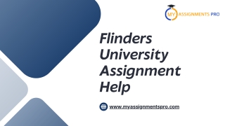 Flinders University Assignment Help | Myassignmentpro