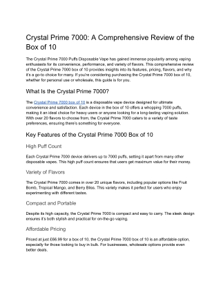 Crystal Prime 7000