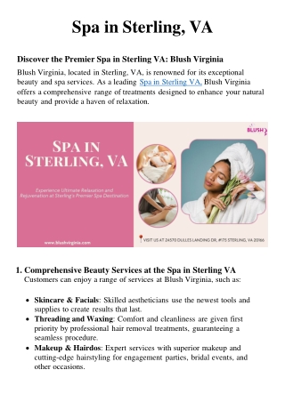 Spa in sterling va