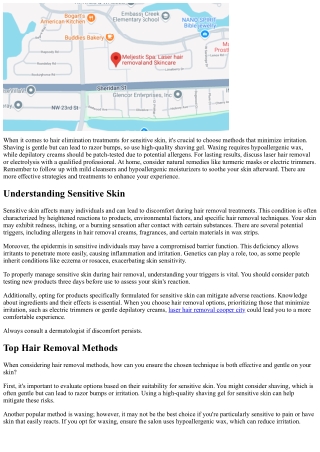 Hair Elimination Treatments for Sensitive Skin