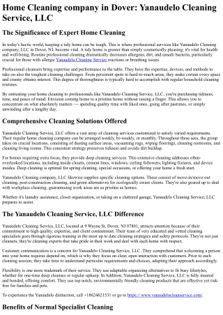 Yanaudelo Cleaning Service