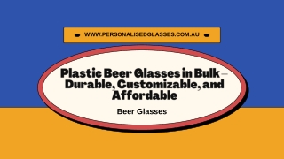 Plastic Beer Glasses in Bulk – Durable, Customizable, and Affordable