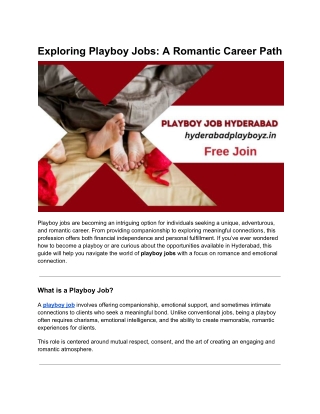 Exploring Playboy Jobs: A Romantic Career Path