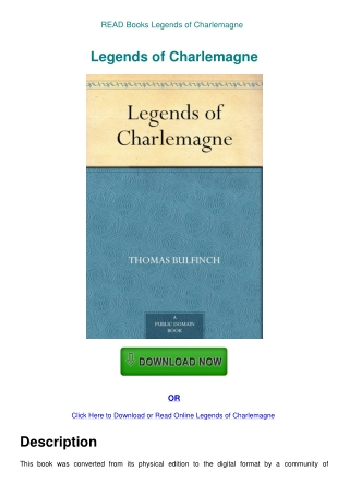 READ Books Legends of Charlemagne