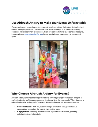 Use Airbrush Artistry to Make Your Events Unforgettable
