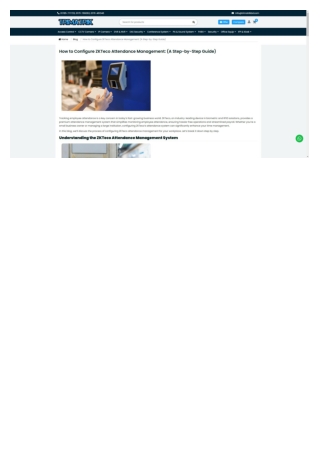 How to Configure ZKTeco Attendance Management A Step-by-Step Guide