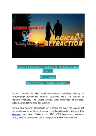 Carlos Cavallo's Women's Dating & Relationships