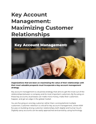 Key Account Management_ Maximizing Customer Relationships