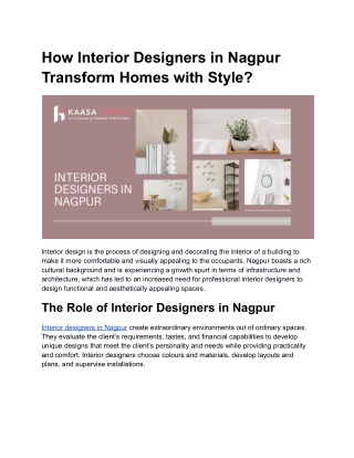 Interior Designers in Nagpur