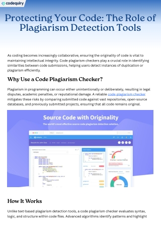 Protecting Your Code: The Role of Code Plagiarism Checkers in Programming