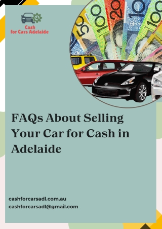 FAQs About Selling Your Car for Cash in Adelaide