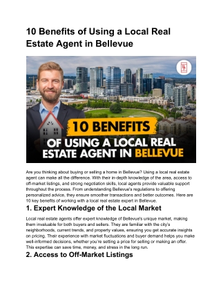 Navigating Luxury Properties with a Bellevue Real Estate Agent