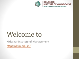 Explore PGDM Excellence at Kirloskar Institute of Management in Pune