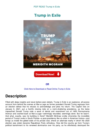 PDF READ Trump in Exile