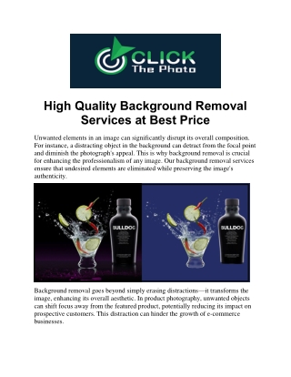 Professional Background Removal Service