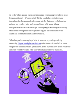 How Digital Workplace Solutions Simplify Workflows