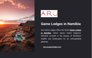 Exclusive Game Lodges in Namibia for a Unique Safari