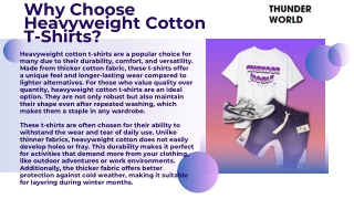 Discover the Comfort and Durability of Heavyweight Cotton T-Shirts at Eboogz