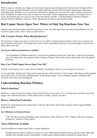 Best Liquor Stores Open Now: Where to Find Top Bourbons Near You