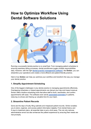 How to Optimize Workflow Using Dental Software Solutions