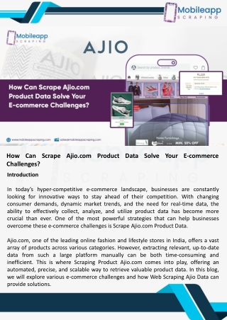 How Can Scrape Ajio.com Product Data Solve Your E-commerce Challenges pdf (1)