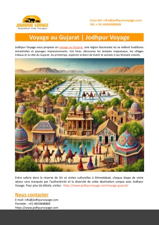 Voyage au Gujarat-Jodhpur Voyage