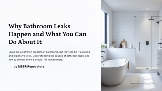 Causes of Bathroom Leaks & Solutions