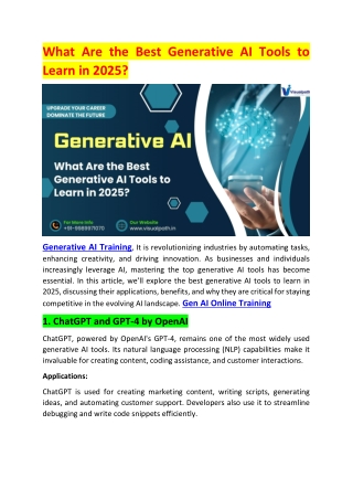 Top Generative AI Training | Gen AI Online Training