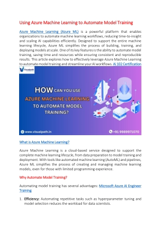 Azure AI-102 Training in Hyderabad | Ai 102 Certification