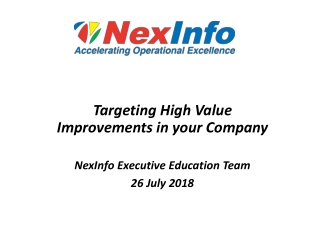 NexInfo_Presentation High Value Impacts