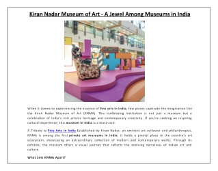 Kiran Nadar Museum of Art - A Jewel Among Museums in India